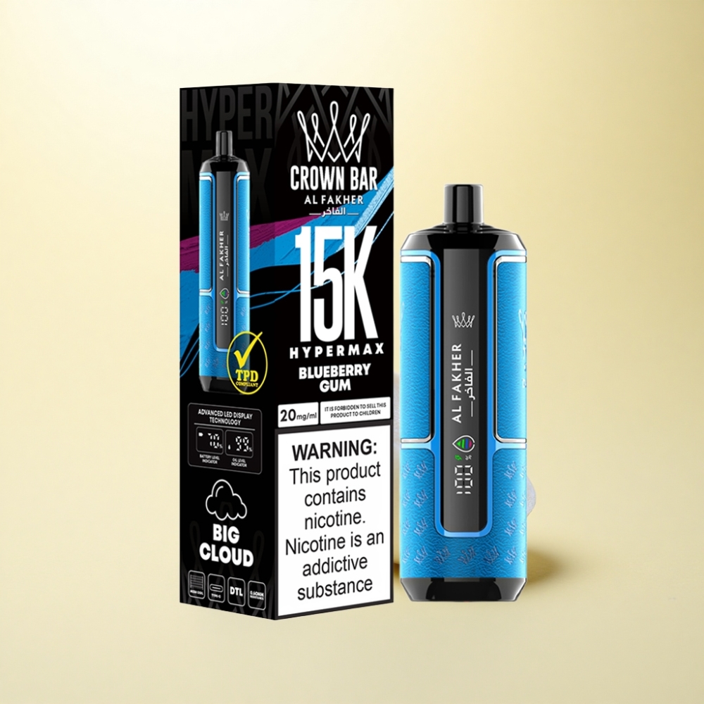 Al Fakher Crown Bar 15K Hypermax Blaubeer-Zahnfleisch 22ml 600mAh