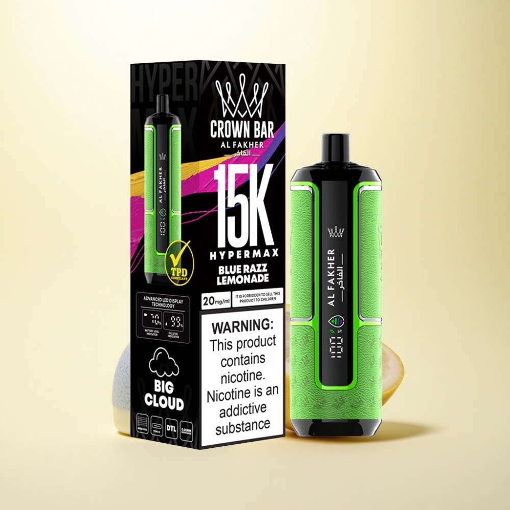 Al Fakher Crown Bar 15K Hypermax Blaue Himbeerlimonade 600mAh 22ml