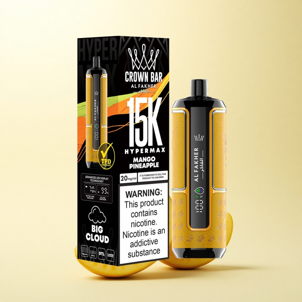Al Fakher Crown Bar 15K Hypermax Mango-Ananas mit 22ml und 600mAh
