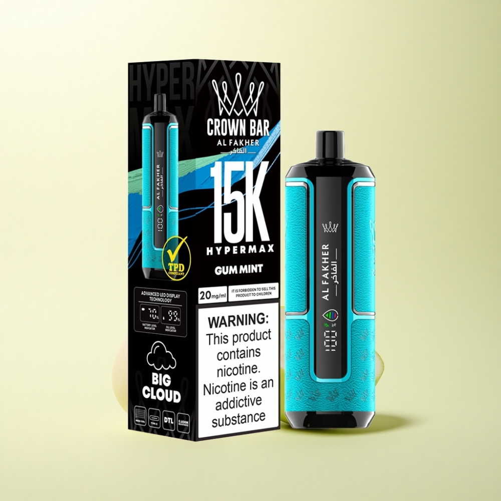 Al Fakher Crown Bar 15K Hypermax Zahnminze 22ml 600mAh