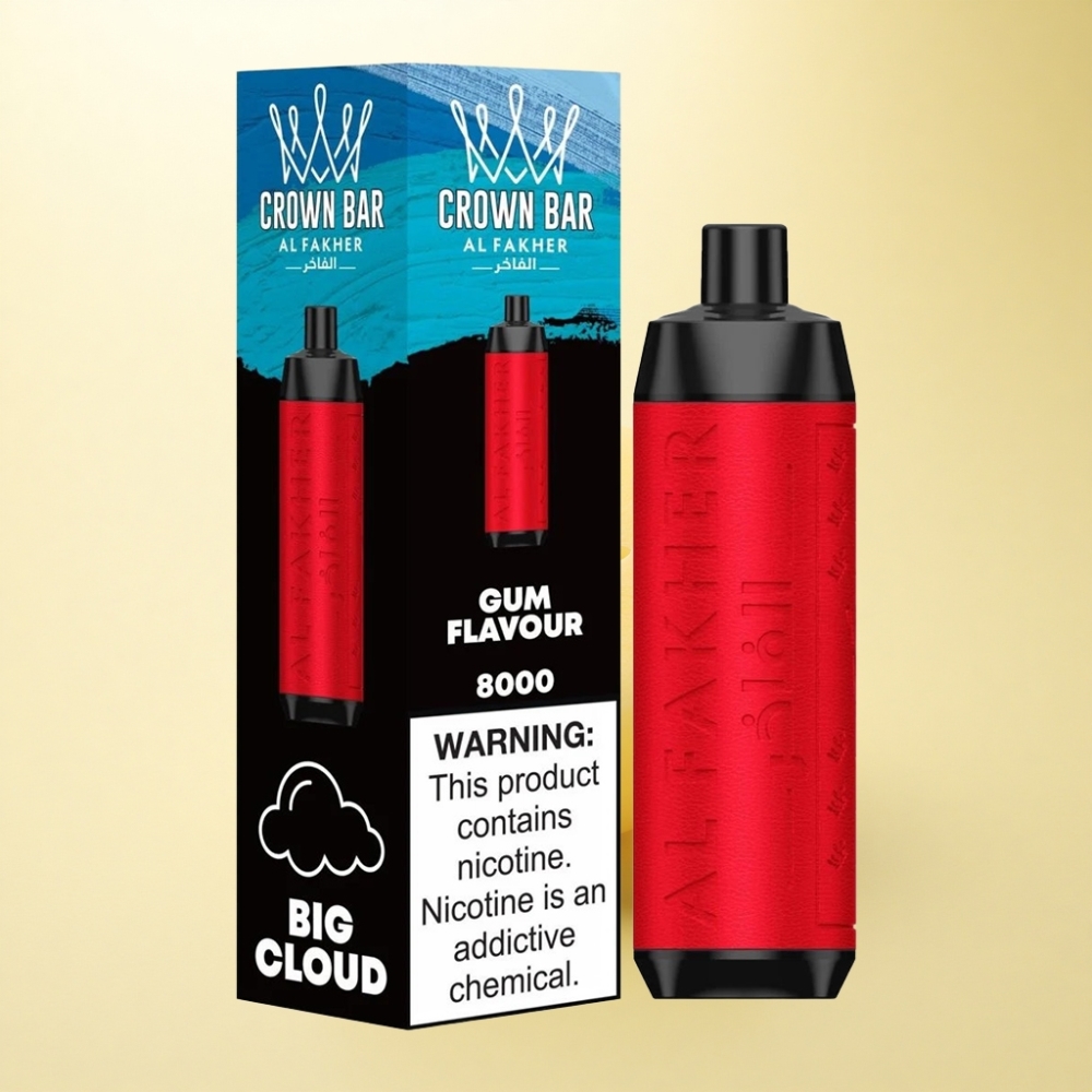 Al Fakher Crown Bar 8000 Crystal Al Fakher Kronen Bar 8000 Kristall Einweg Vape mit 18ml E-Liquid und 5mg Nikotin