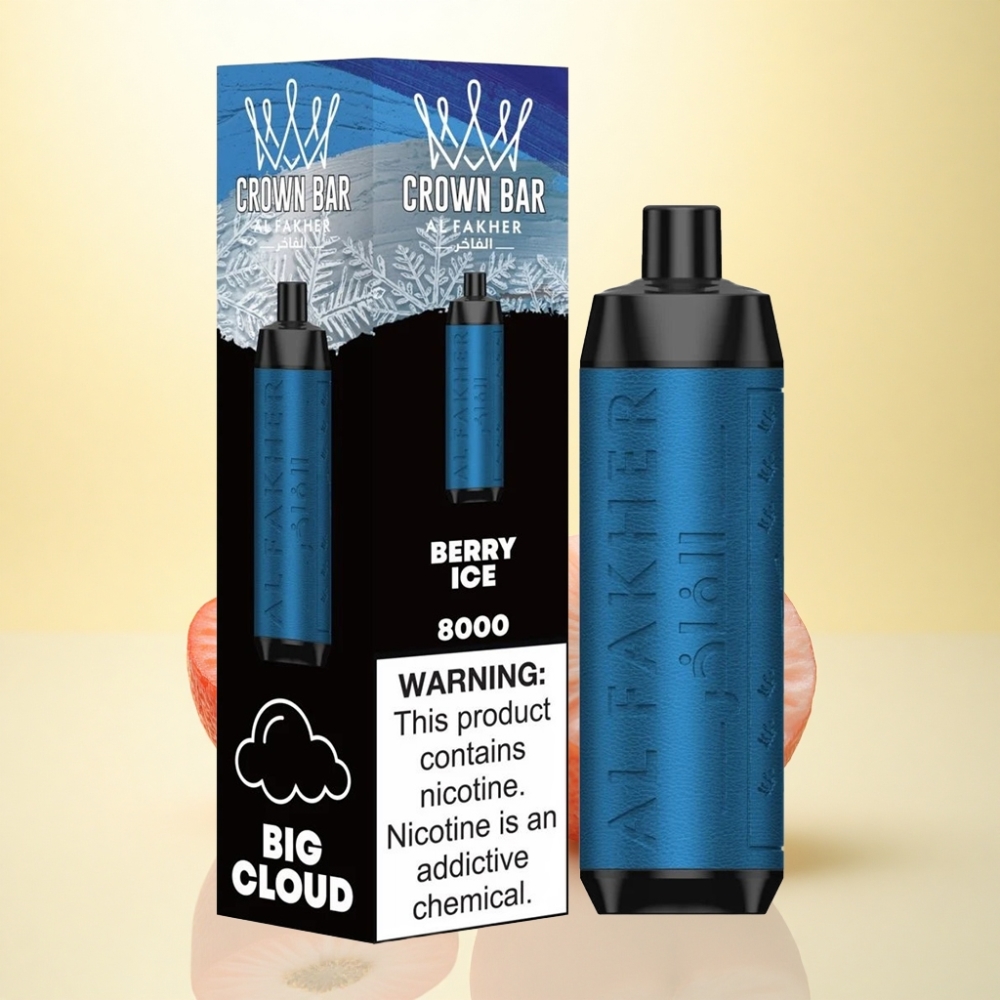 Al Fakher Crown Bar 8000 Crystal Beeren-Eis 600mAh 5mg Nikotin