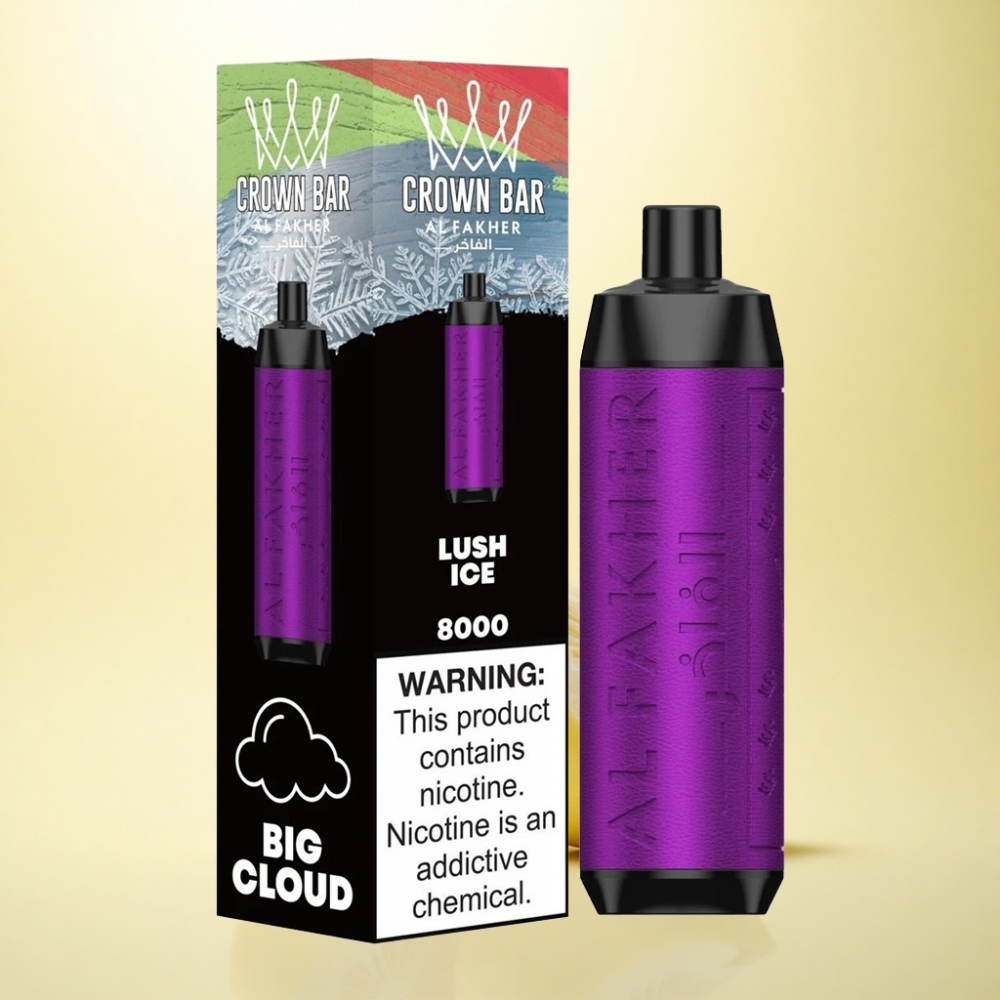 Al Fakher Crown Bar 8000 Crystal Eisiger Genuss mit 18ml Flüssigkeit und 600mAh
