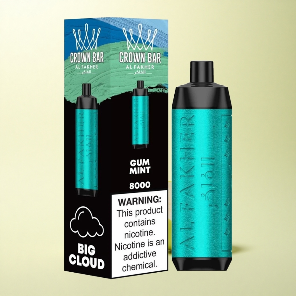 Al Fakher Crown Bar 8000 Crystal Gum Minze 600mAh 18ml
