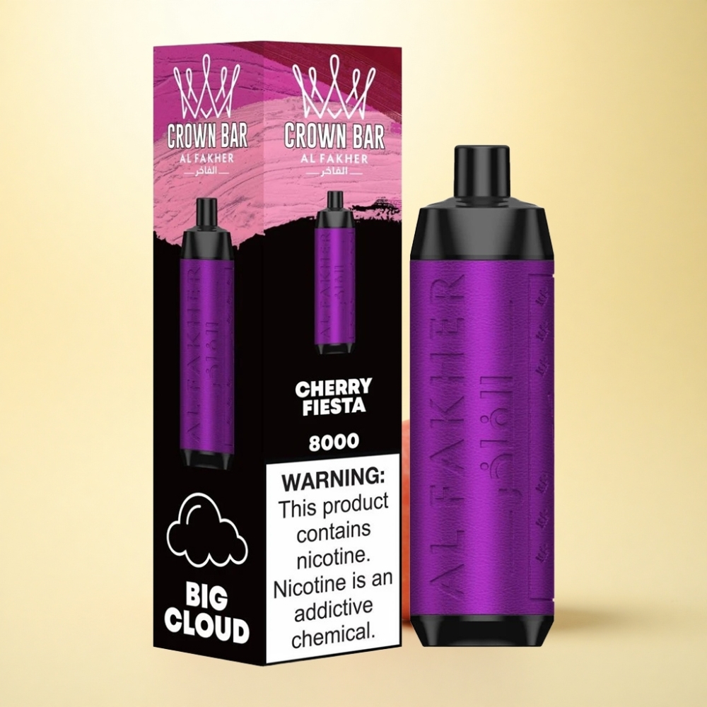 Al Fakher Crown Bar 8000 Crystal Kirschfest 18ml 5mg Nikotin