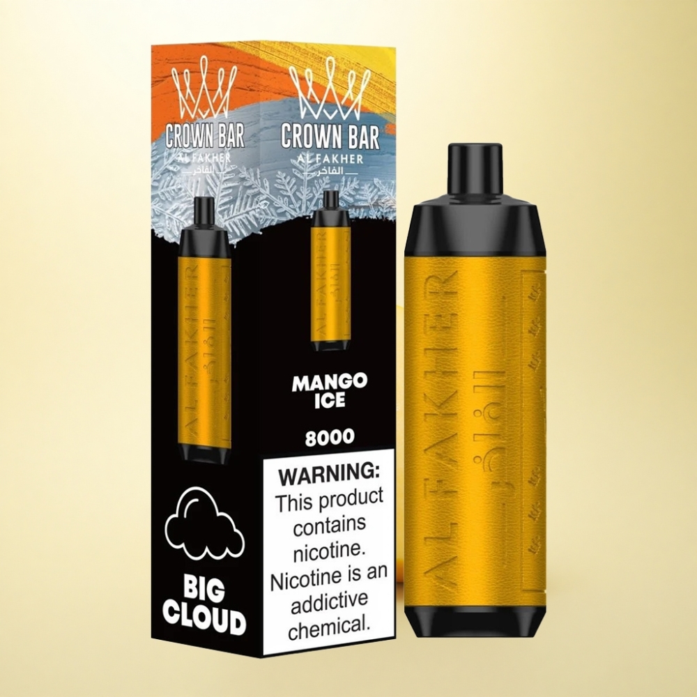 Al Fakher Crown Bar 8000 Crystal Mango Eis 600mAh 5mg Nikotin