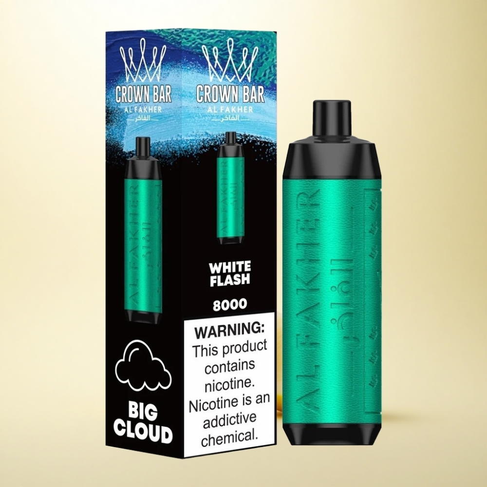 Al Fakher Crown Bar 8000 Crystal Weißer Blitz 600mAh 5mg Nikotin