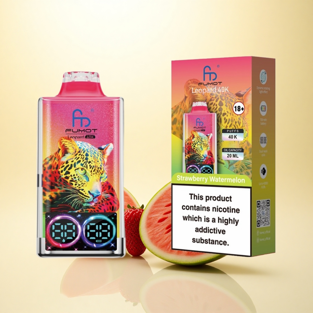 Fumot Leopard 40K Puffs Erdbeer-Wassermelone 5% Nikotin 700mAh