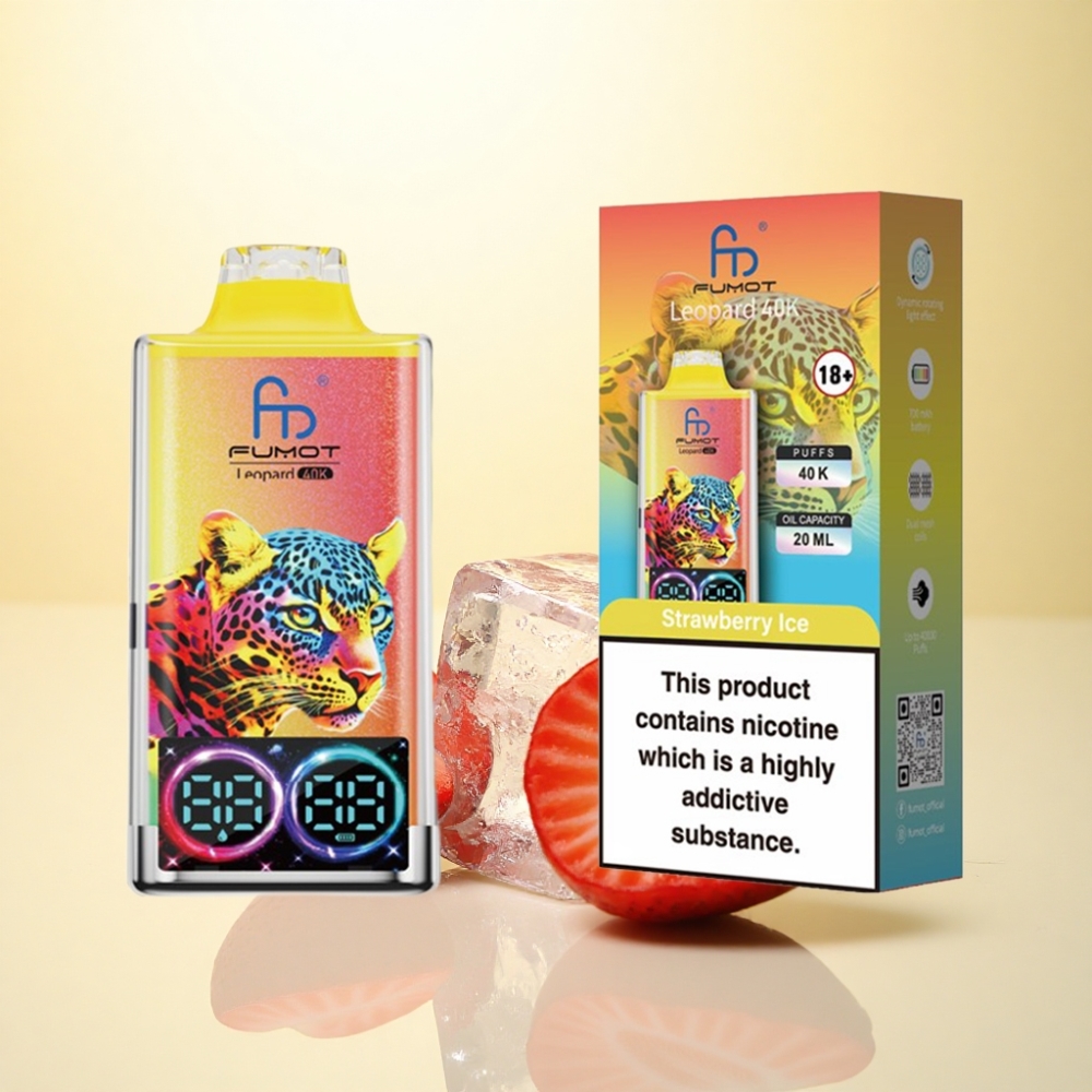 Fumot Leopard 40K Puffs Erdbeereis Dual Mesh 5% Nikotin 700mAh