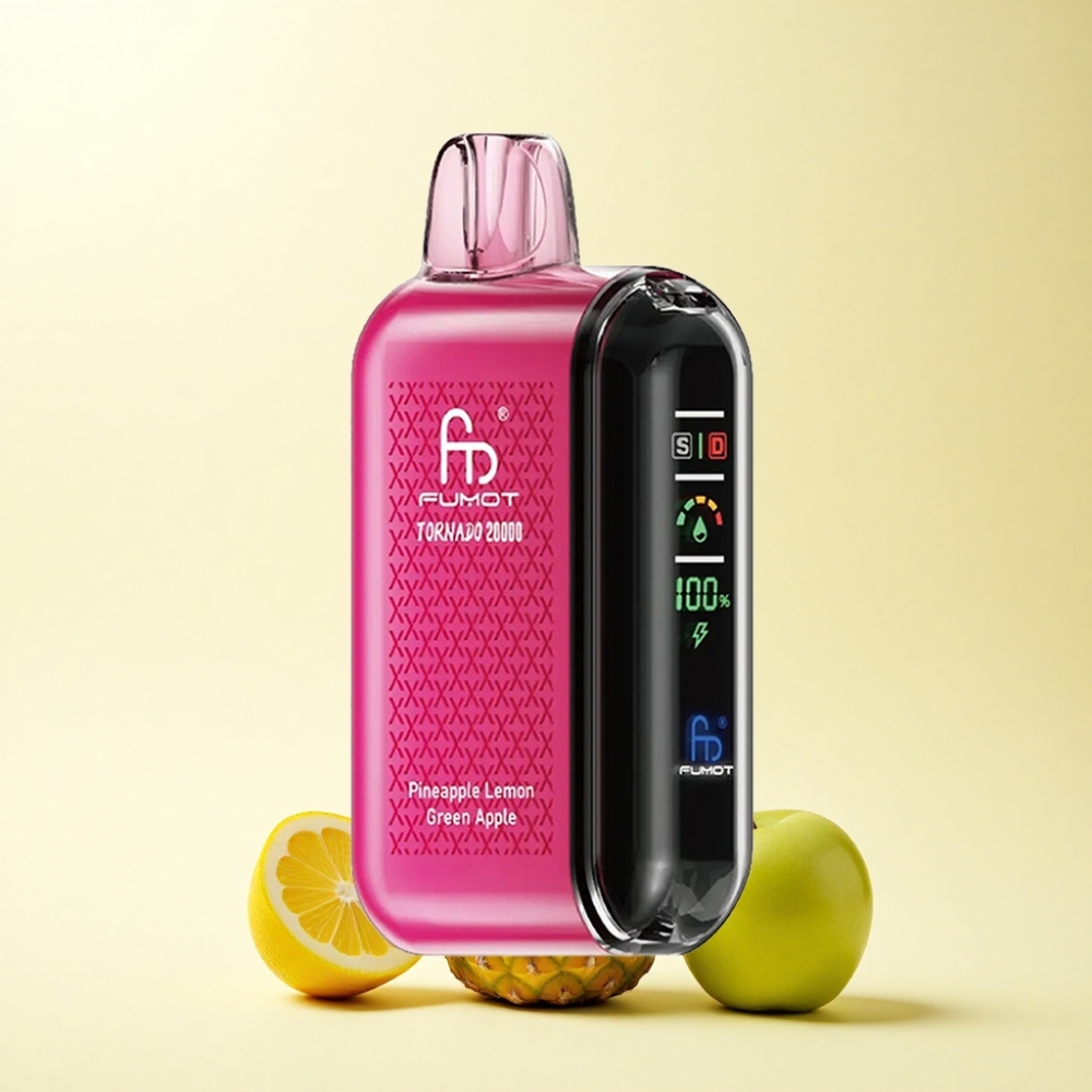 Fumot Tornado 20000 Puffs Ananas Zitrone Grünapfel Dual Mesh Coil 850mAh