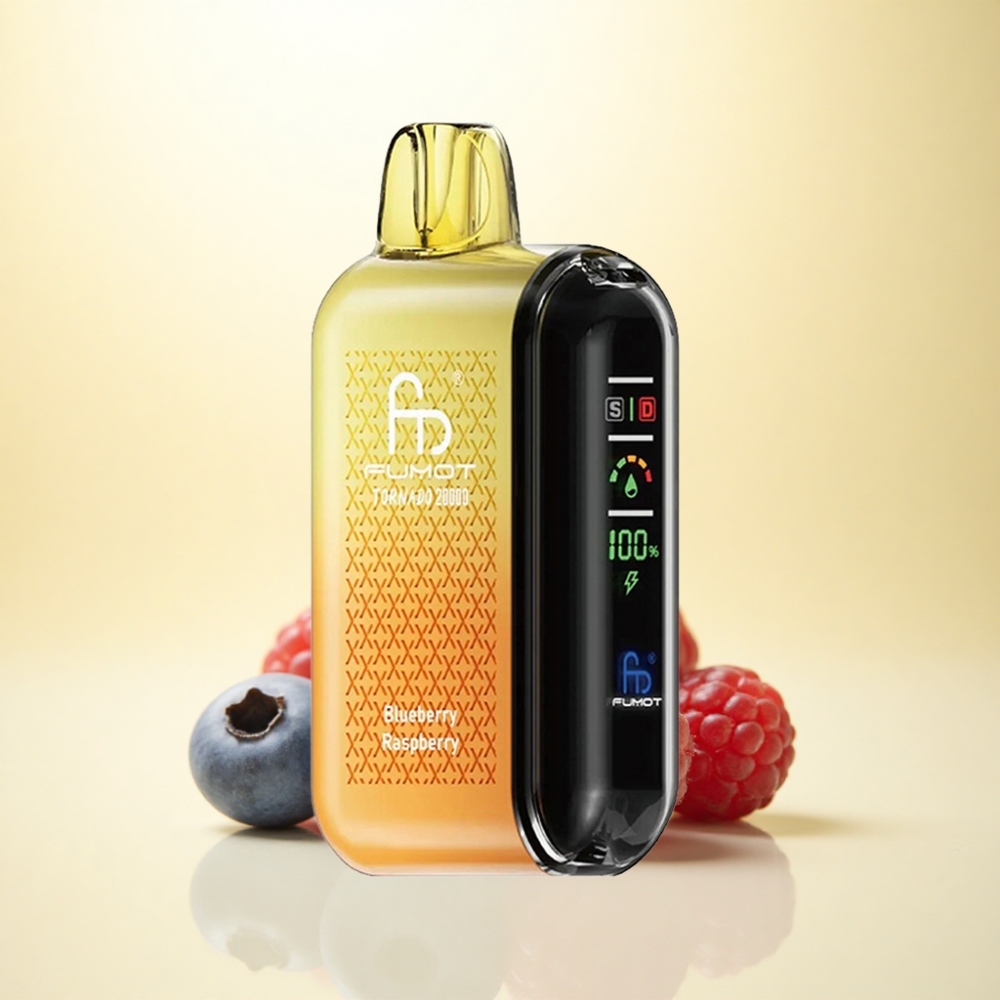 Fumot Tornado 20000 Puffs Blaubeere Himbeere Dual Mesh Coil 850mAh