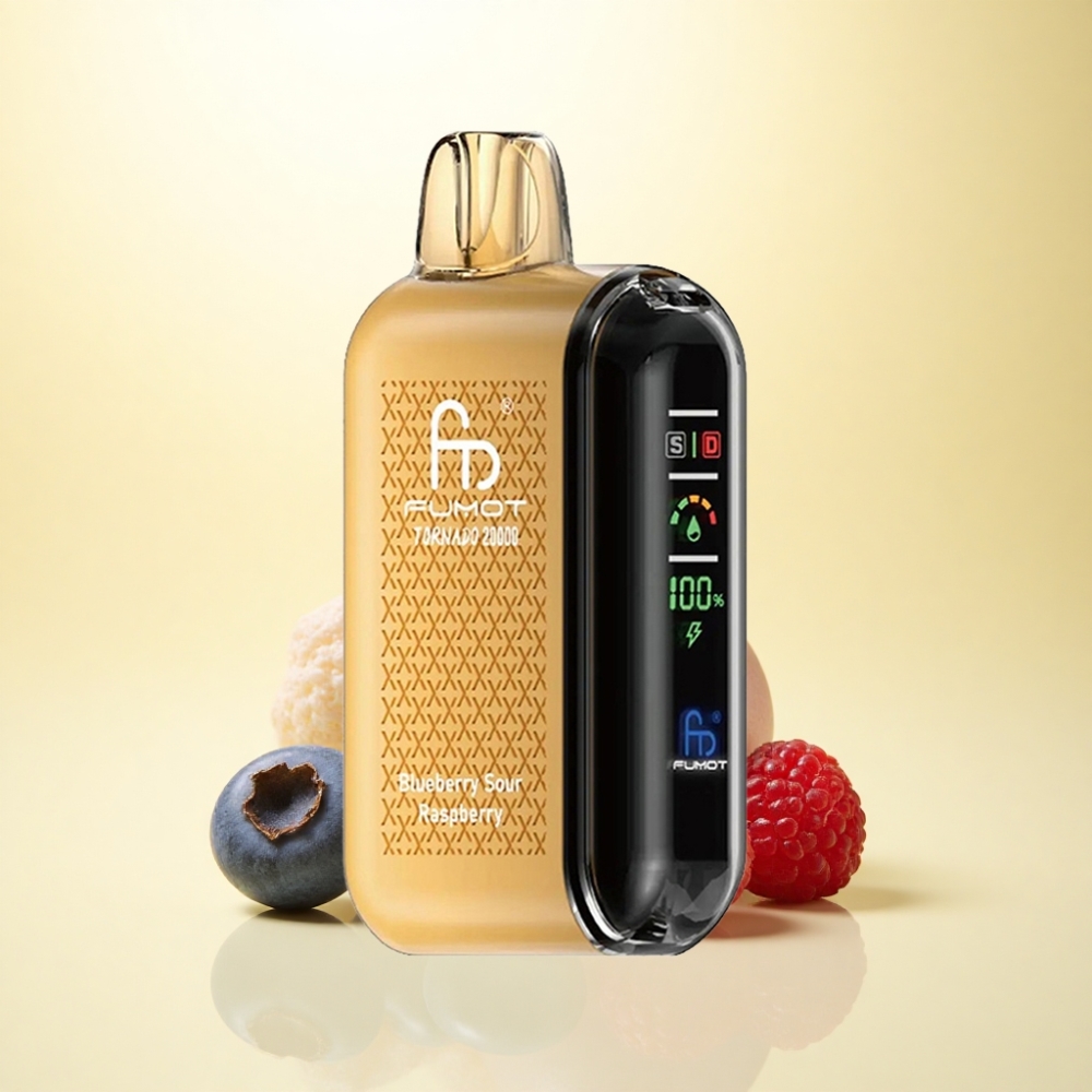 Fumot Tornado 20000 Puffs Blaubeere-Sauer-Himbeere Dual-Mesh-Coil 850mAh