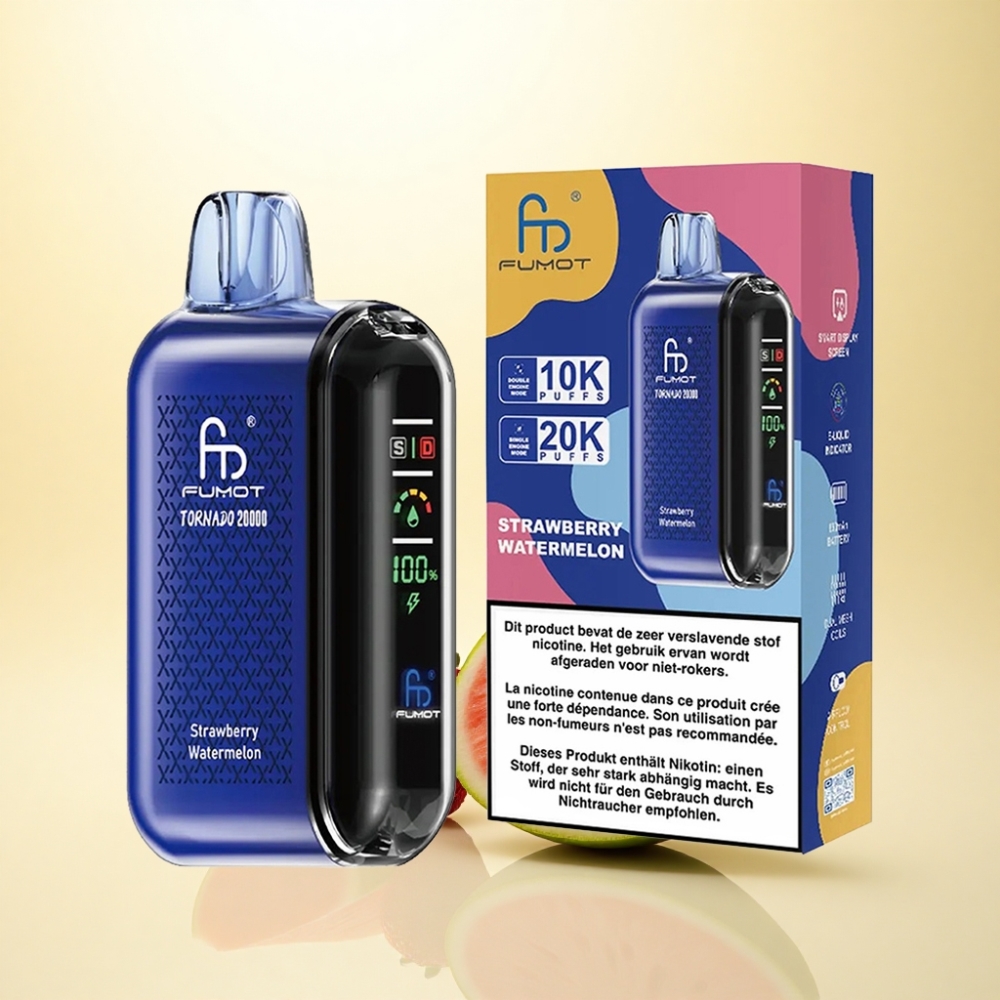 Fumot Tornado 20000 Puffs Erdbeer-Wassermelone Dual-Mesh 850mAh