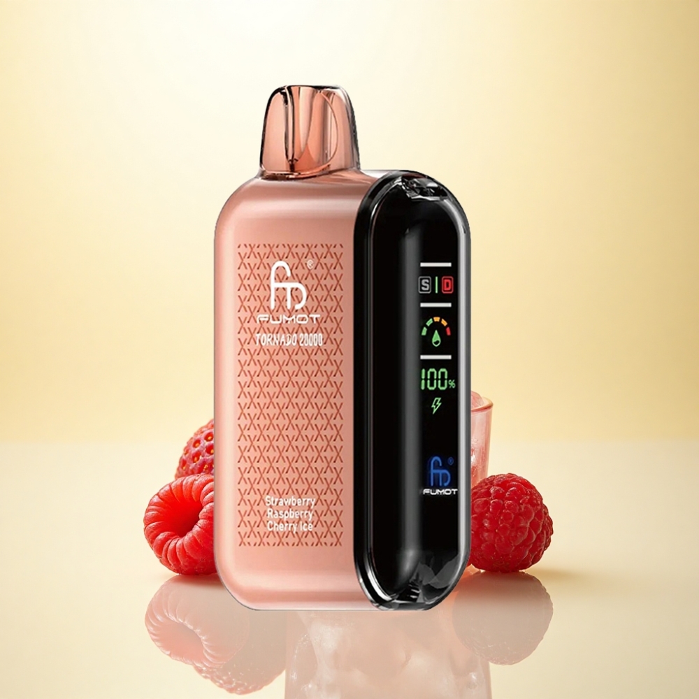 Fumot Tornado 20000 Puffs Erdbeere Himbeere Kirsche Eis Dual Mesh Coil 850mAh