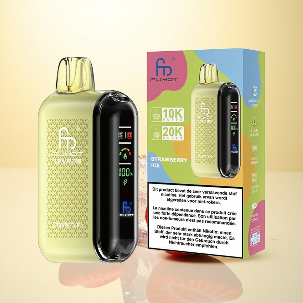 Fumot Tornado 20000 Puffs Erdbeereis Dual Mesh Coil 850mAh