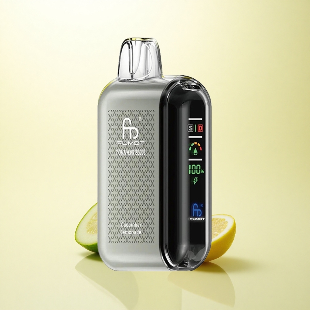 Fumot Tornado 20000 Puffs Gurkenlimonade mit Dual-Mesh-Coil und 850mAh