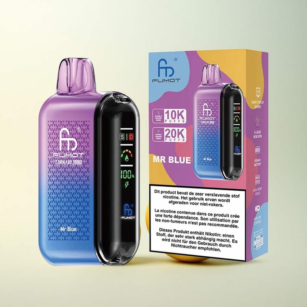 Fumot Tornado 20000 Puffs Herr Blau Dual-Mesh Coil 20ml
