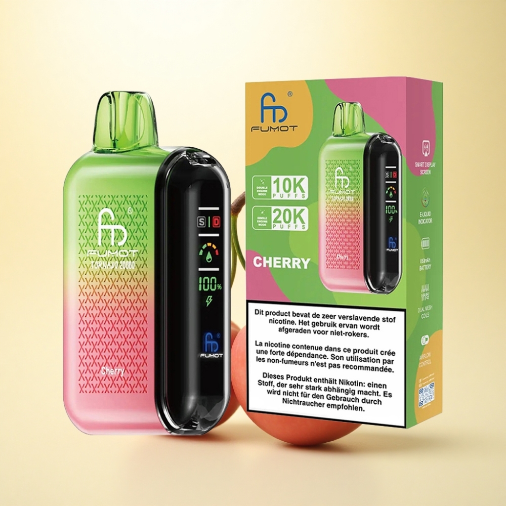 Fumot Tornado 20000 Puffs Kirschblüte Dual Mesh Coil 850mAh