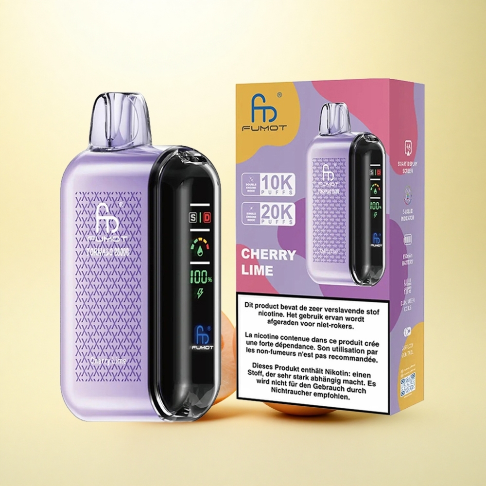 Fumot Tornado 20000 Puffs Kirschlimette Dual Mesh 850mAh