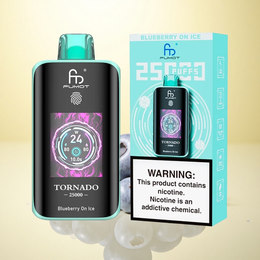 Fumot Tornado 25000 Puffs Blaubeere Auf Eis mit 700mAh und 20ml