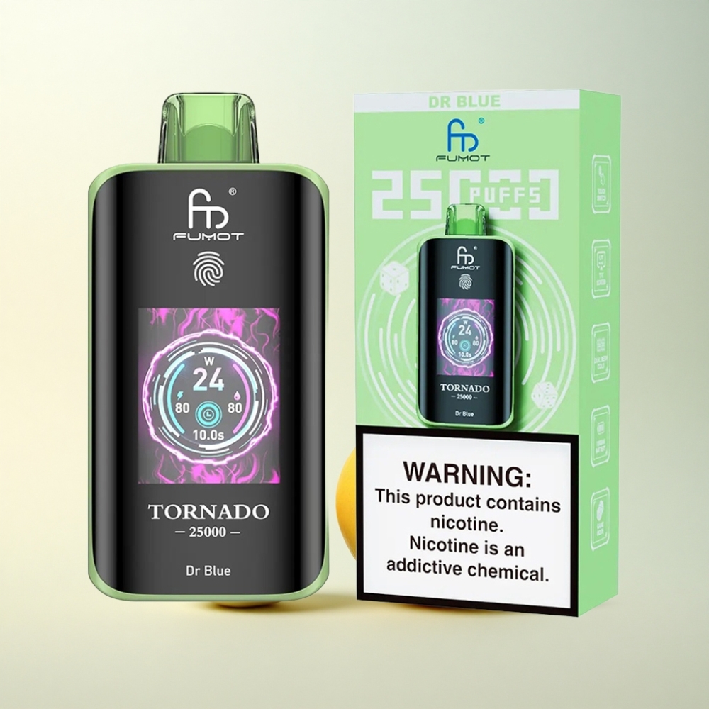 Fumot Tornado 25000 Puffs Dr. Blau HD Bildschirm 700mAh