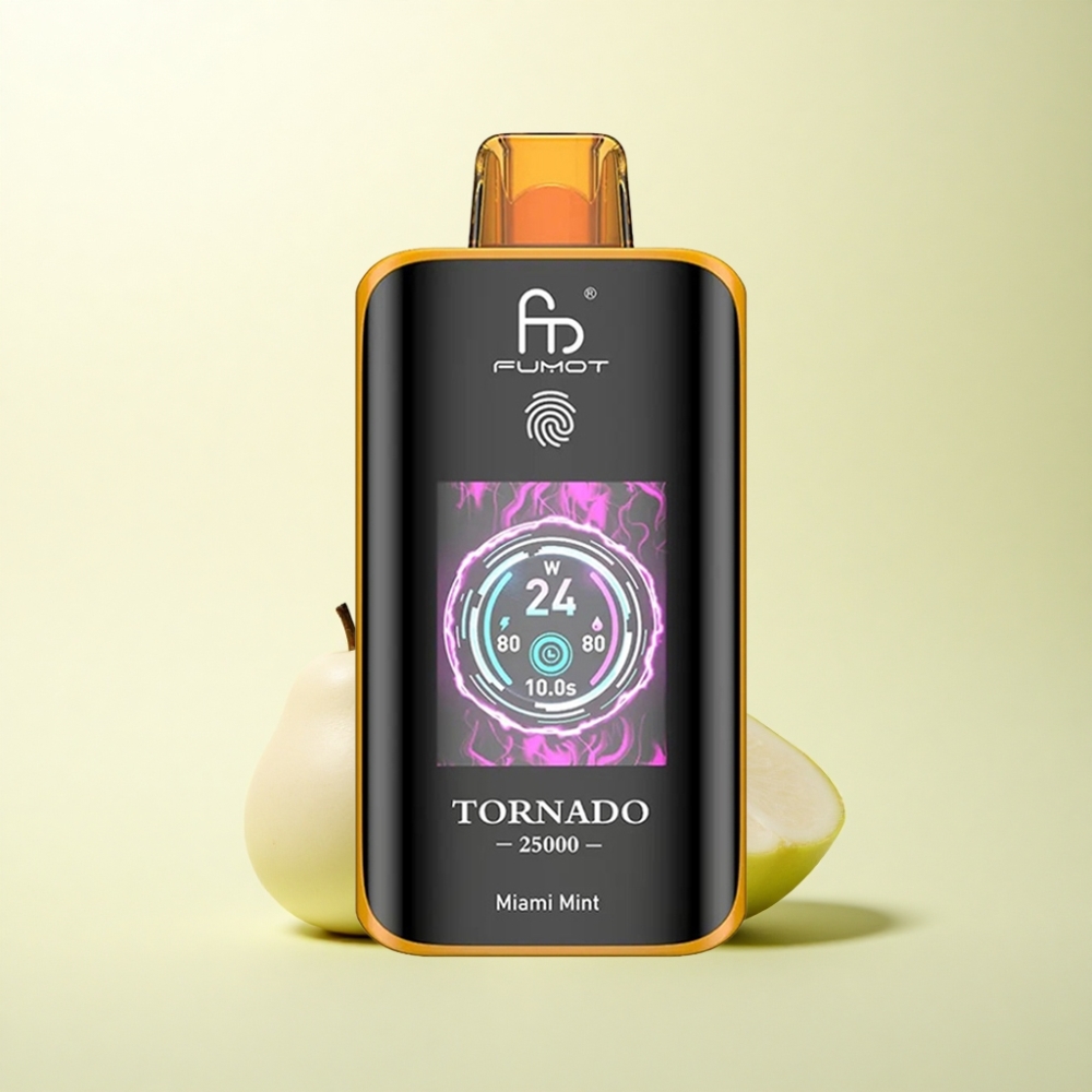 Fumot Tornado 25000 Puffs Miami Minze HD Bildschirm 700mAh