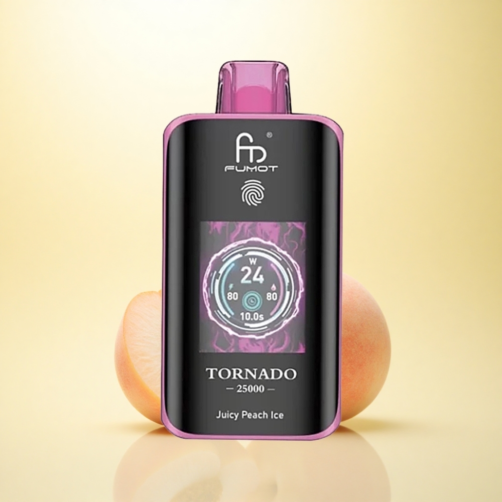 Fumot Tornado 25000 Puffs Saftiger Pfirsich Eis mit 700mAh und 20ml Nikotin