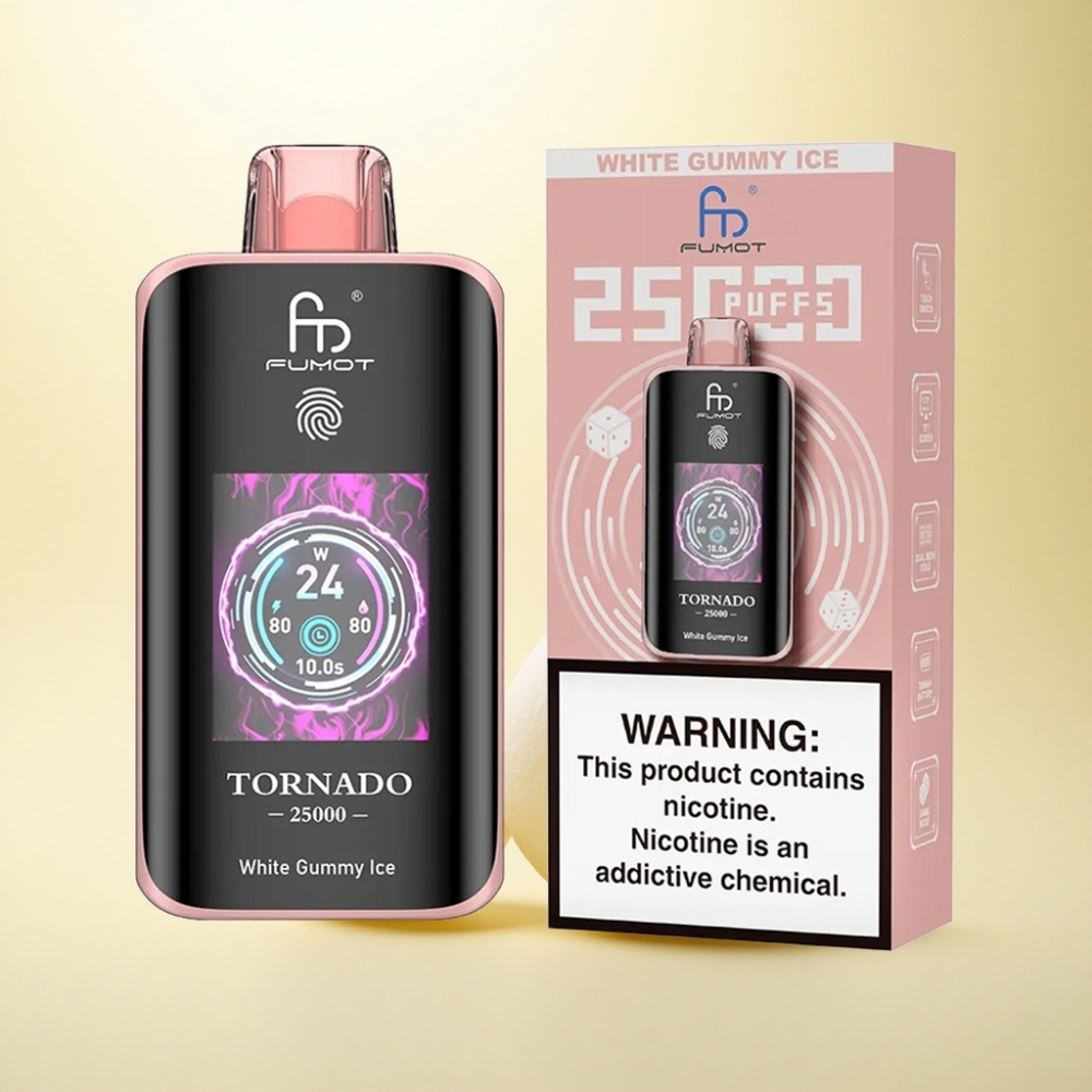 Fumot Tornado 25000 Puffs Weißer Gummieis 700mAh 20ml