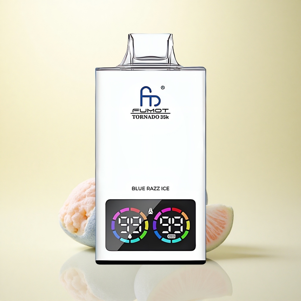 Fumot Tornado 35000 Puffs Blauer Himbeer-Eis Dual Mesh Coil 700 mAh