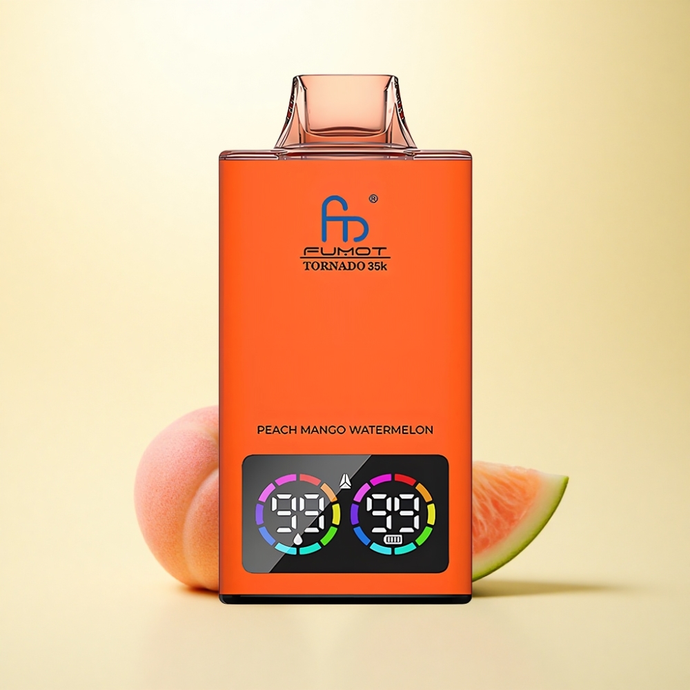 Fumot Tornado 35000 Puffs Pfirsich-Mango-Wassermelone Dual Mesh 700 mAh
