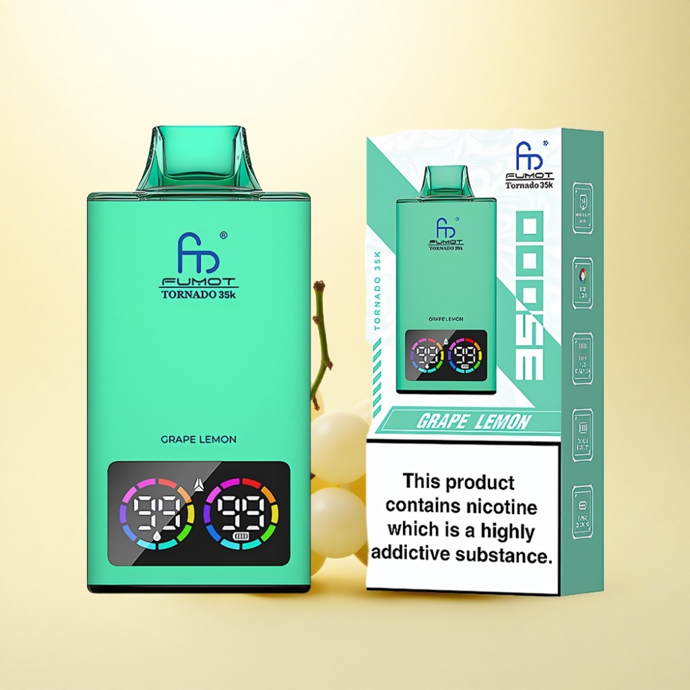 Fumot Tornado 35000 Puffs Weintraube Zitrone Dual Mesh 700 mAh