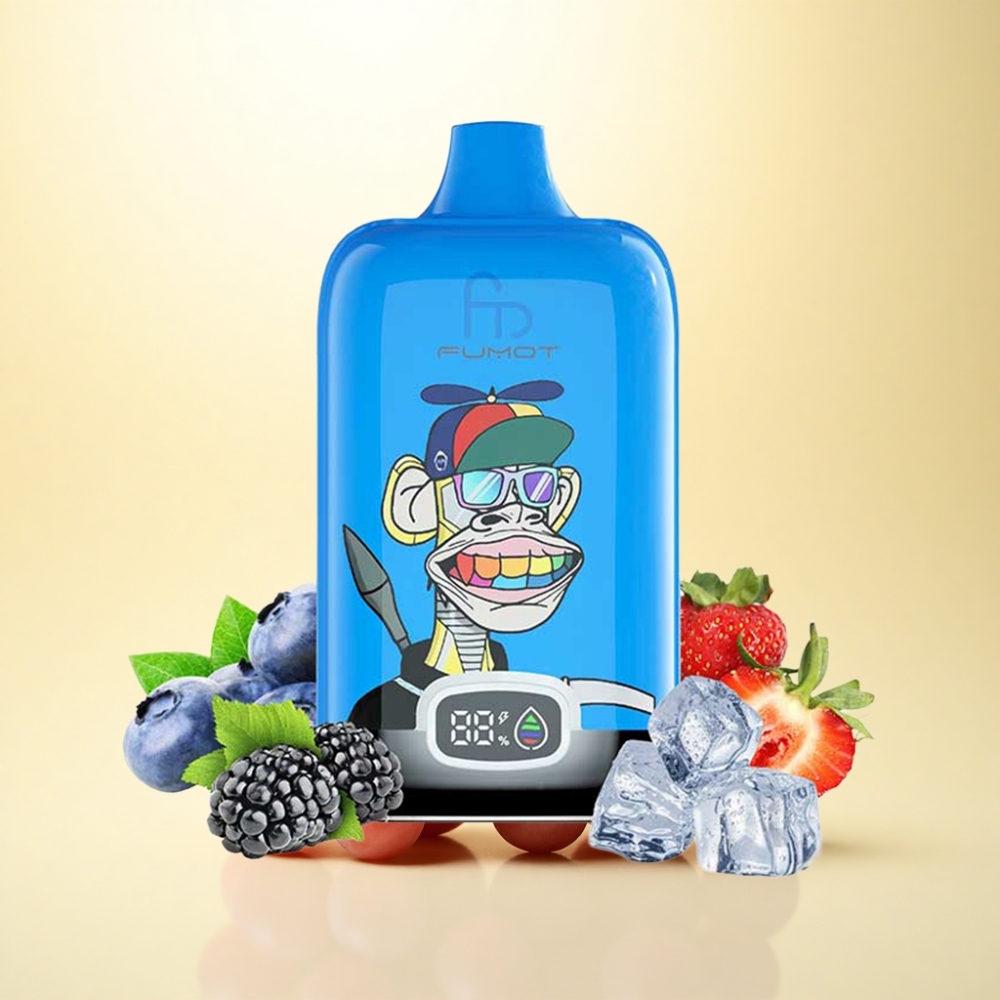 Fumot Tornado Digital Box 12000 Puffs Erdbeer-Traube 550mAh 20ml Mesh