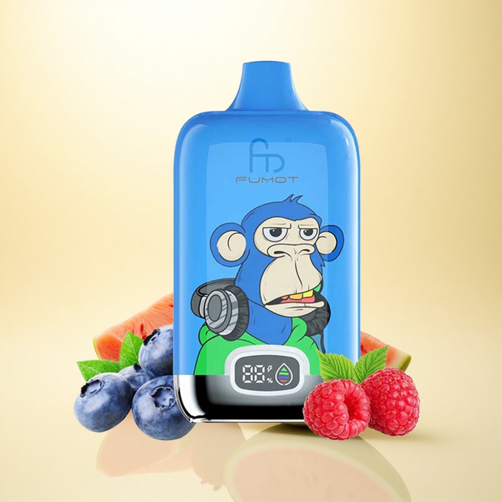 Fumot Tornado Digital Box 12000 Puffs Erdbeer-Wassermelone Mesh Coil 550mAh