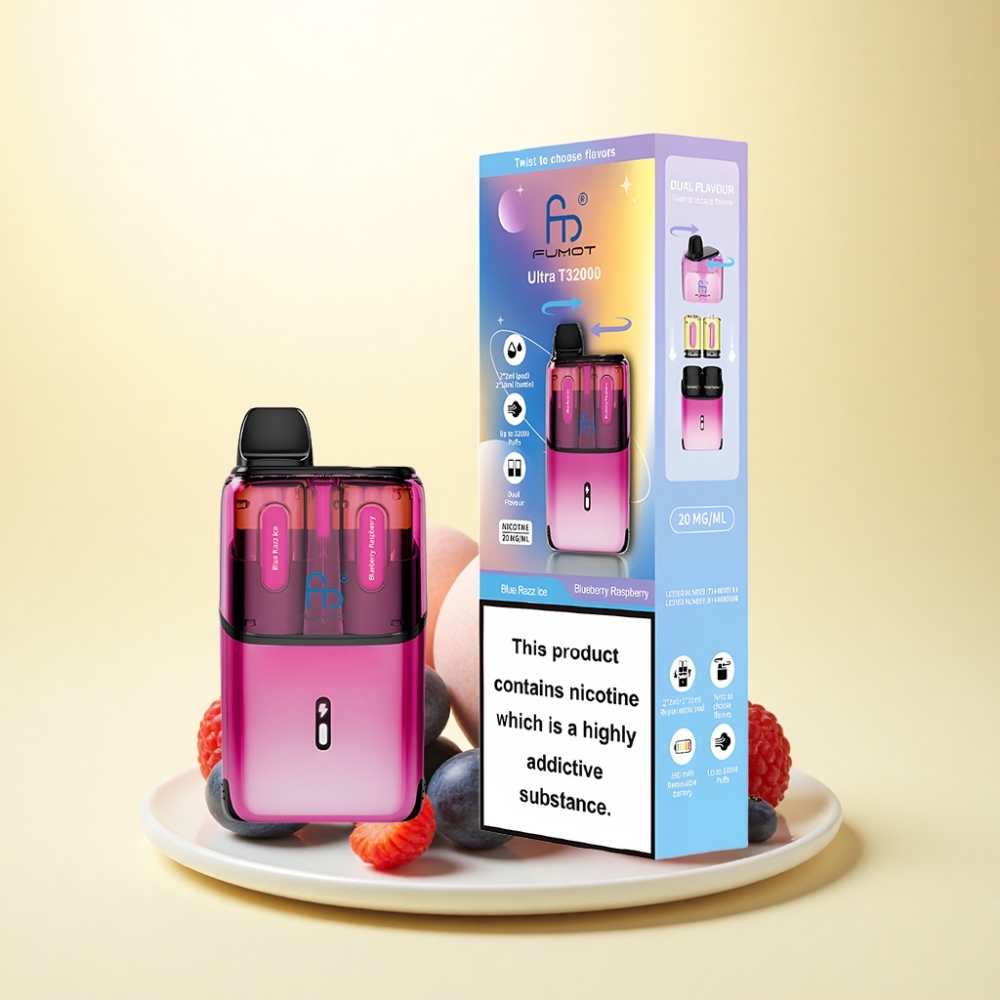 Fumot Ultra T32000 Puffs Blauer Himbeer-Eis - Blaubeere Himbeere mit 800mAh und 20mg Nikotin