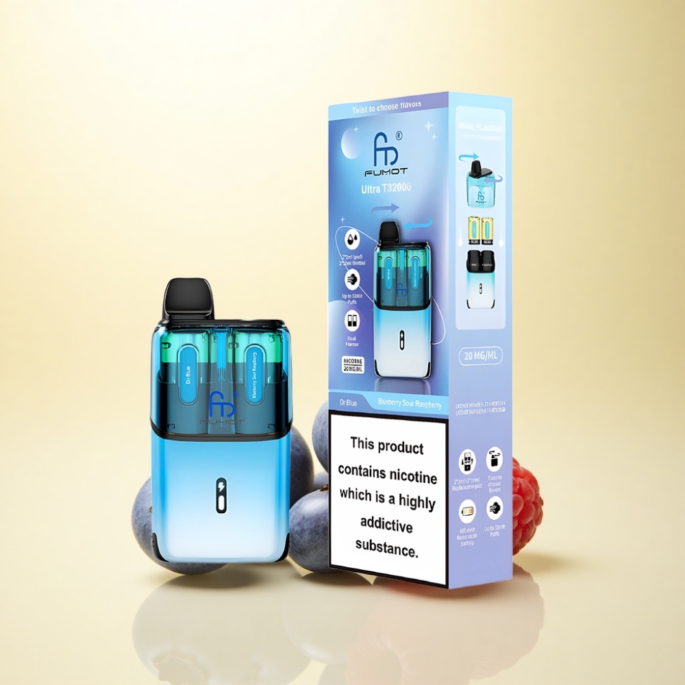 Fumot Ultra T32000 Puffs Dr. Blau - Blaubeere Saure Himbeere mit 800mAh und 20mg Nikotin