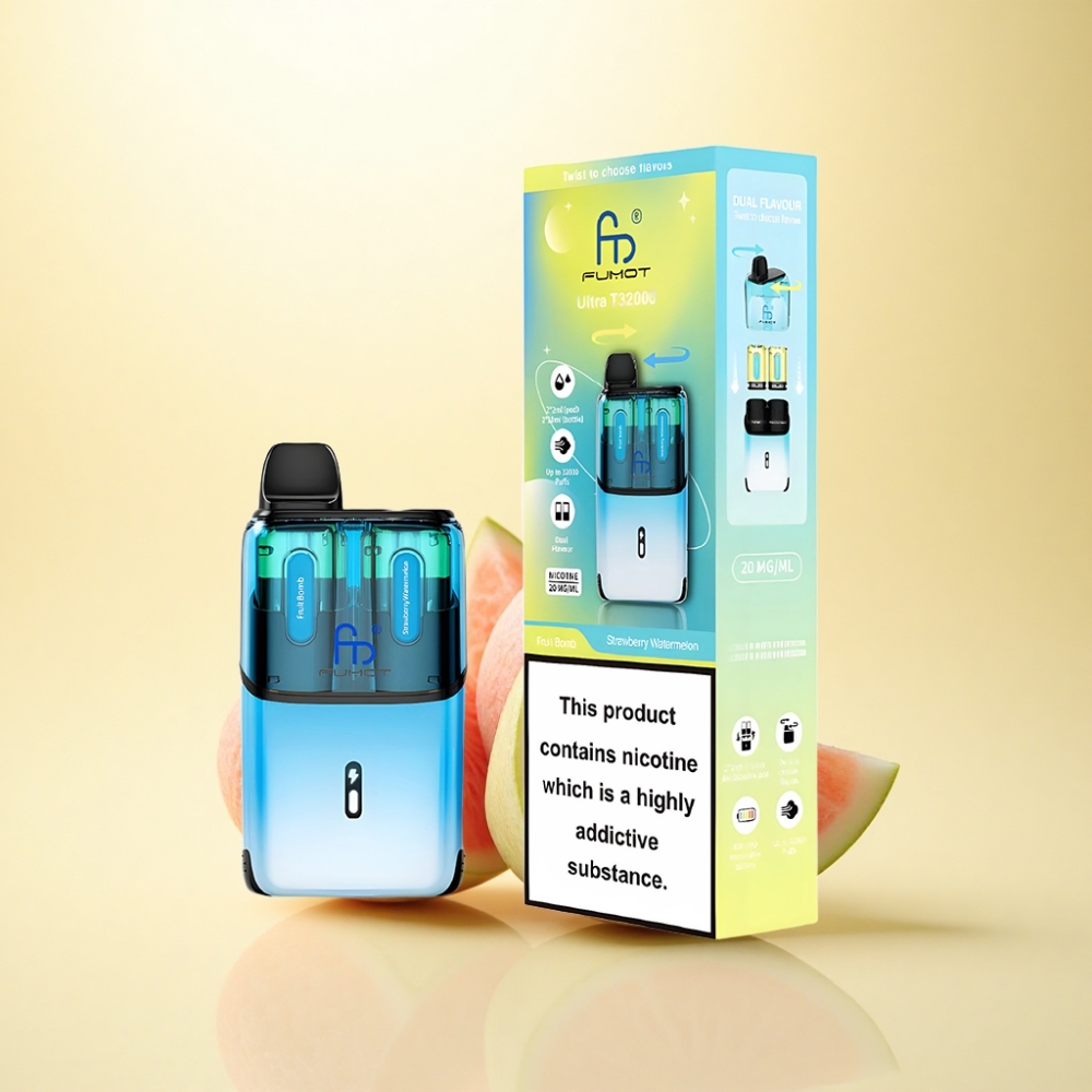 Fumot Ultra T32000 Puffs Frucht Bombe - Erdbeer Wassermelone mit 800mAh und 20mg Nikotin