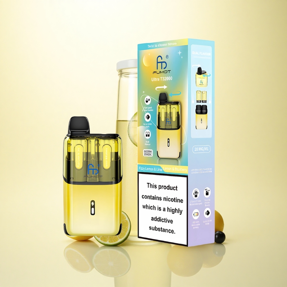 Fumot Ultra T32000 Puffs Sprudelnde Zitrone & Limette - Zitrone & Blaubeere mit 800mAh und 20mg Nikotin