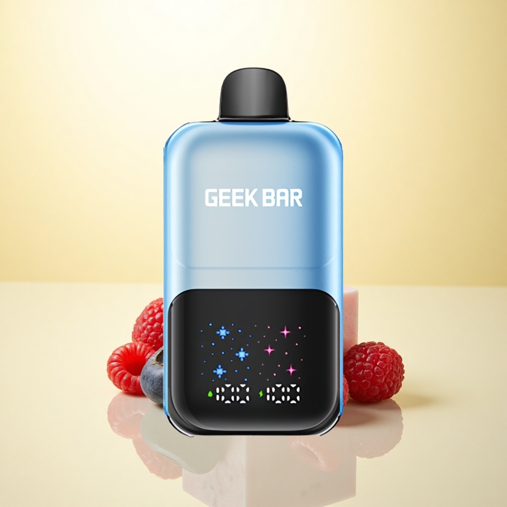 GEEK BAR 2GO 20ml 50000 Puffs Blaubeere Himbeere Eis Interaktiver Großbildschirm 5% Nikotin