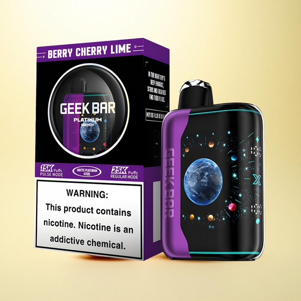 GEEK BAR Platinum Edition 25000 Puffs Beeren-Kirsche-Limette mit Dual-Mesh-Coil und 2% Nikotin
