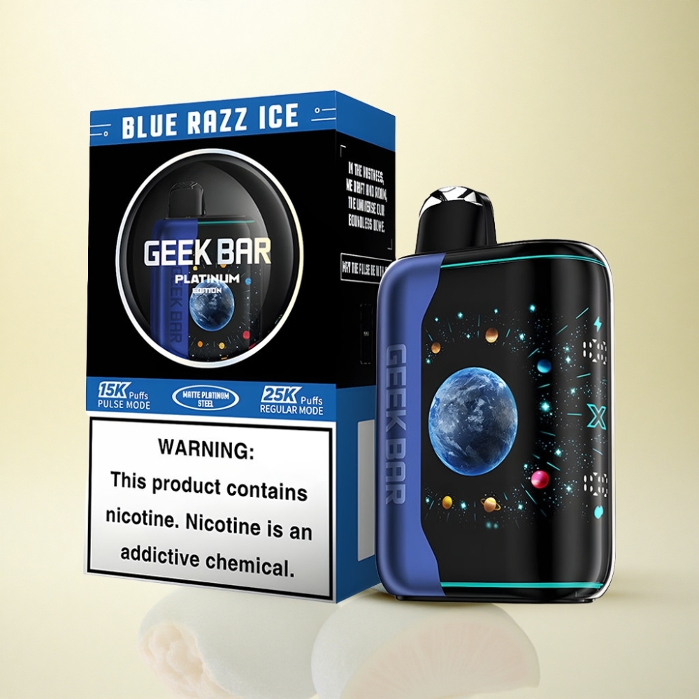 GEEK BAR Platinum Edition 25000 Puffs Blauer Himbeer-Eis mit 20mL E-Liquid und 2% Nikotin