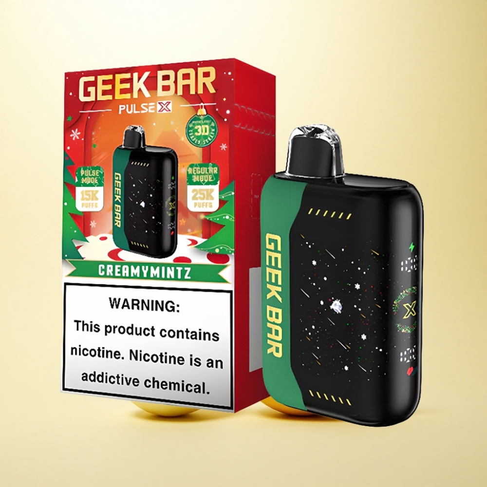 GEEK BAR Pulse X 25000 Puffs Geek Bar Weihnachtsedition mit 18mL E-Liquid und Dual-Mesh-Coil