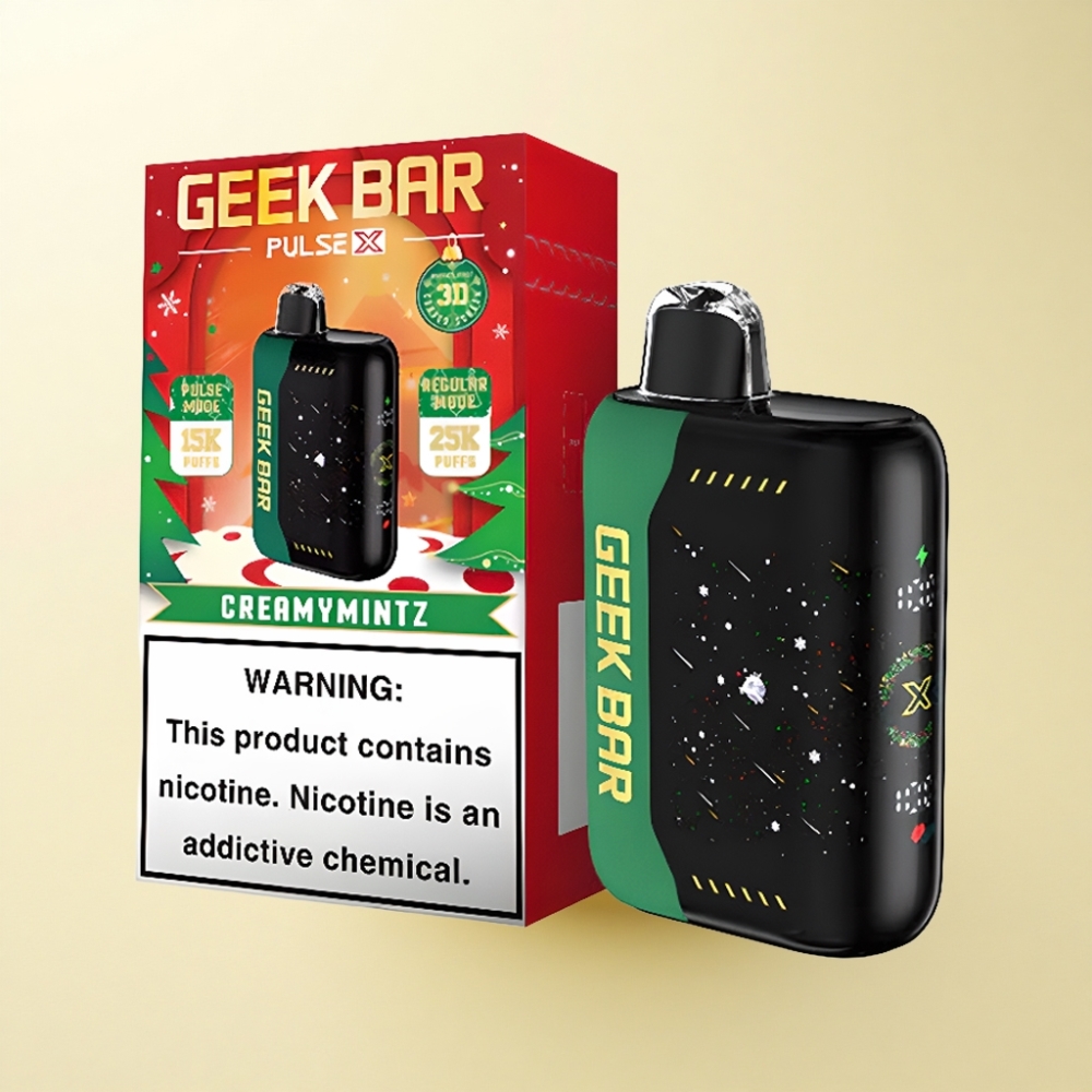 GEEK BAR Pulse X 25000 Puffs Geek Bar Weihnachtsedition mit 18mL E-Liquid und Dual-Mesh-Coil