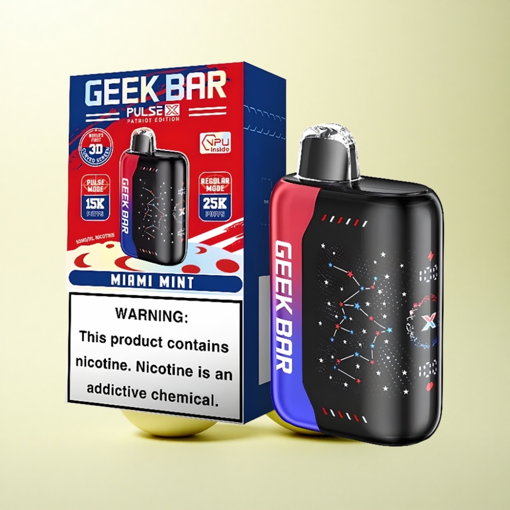 GEEK BAR Pulse X 25000 Puffs Patriot Edition 18mL Dual Mesh Coil