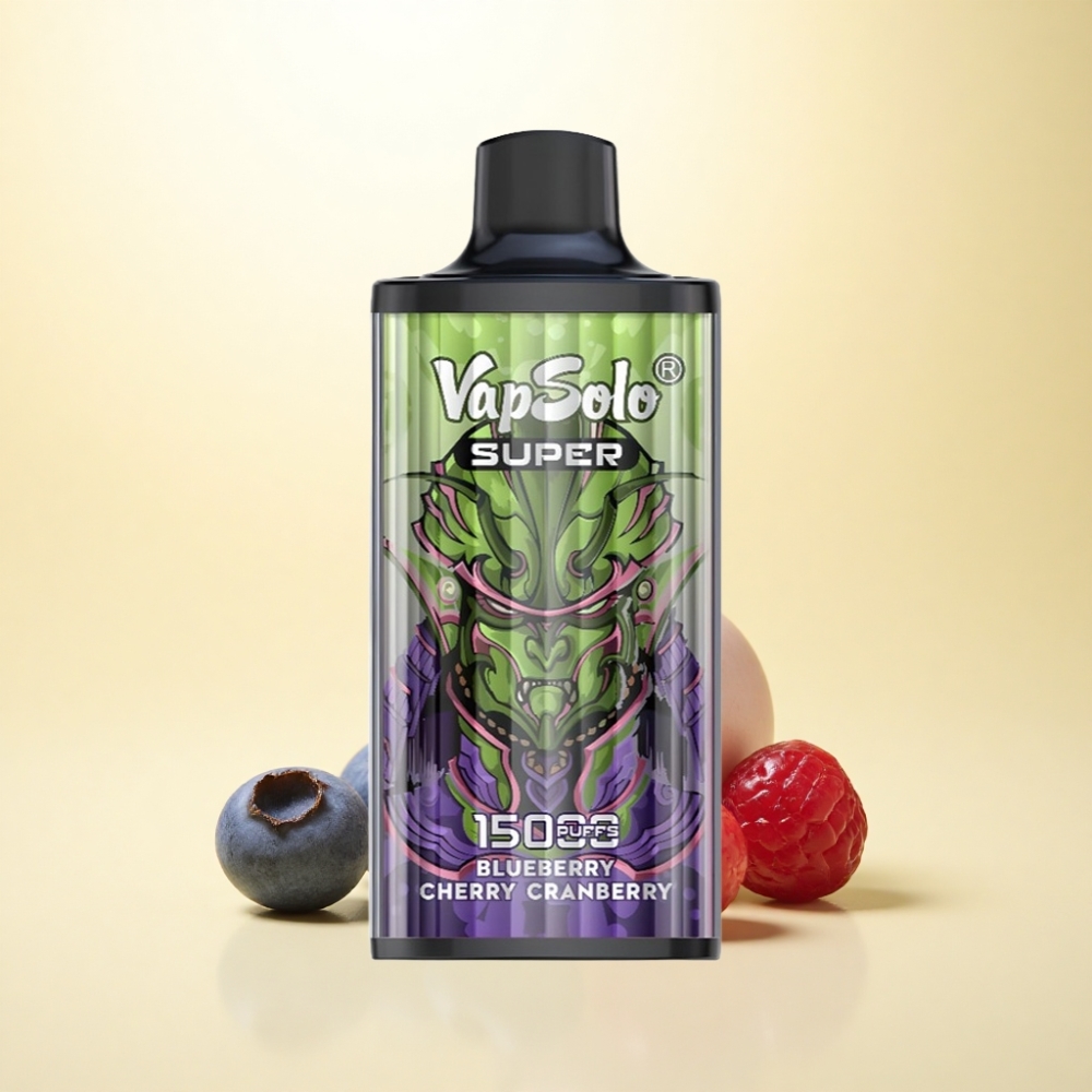 Vapsolo Super 15000 Puffs Blaubeer-Kirsche-Preiselbeer mit 40ml E-Liquid und 850mAh