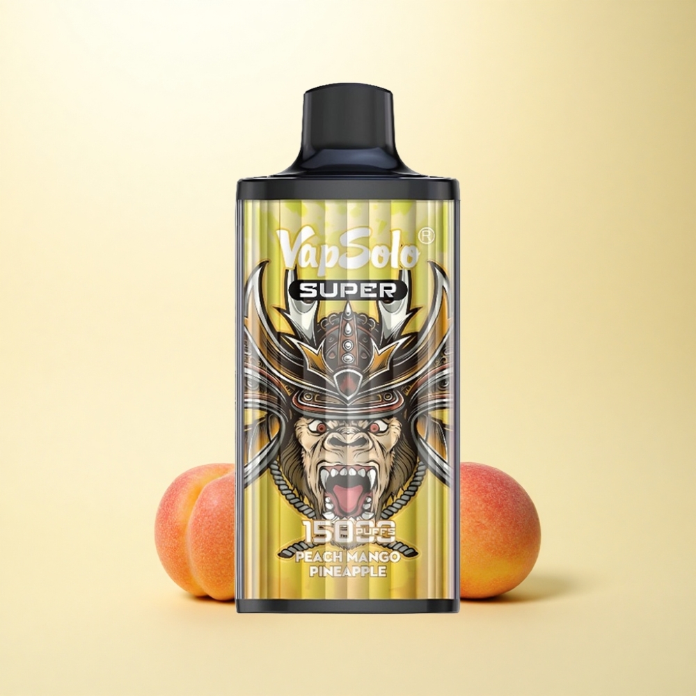 Vapsolo Super 15000 Puffs Pfirsich-Mango-Ananas mit 40ml E-Liquid und 850mAh Batterie