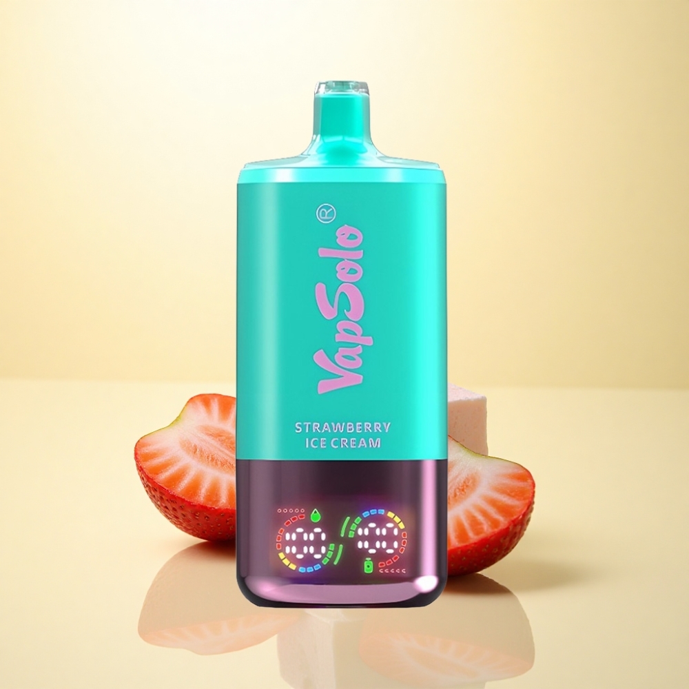 Vapsolo Triple 30000 Puffs Erdbeer-Eiscreme 40ml 20mg Nikotin Typ-C