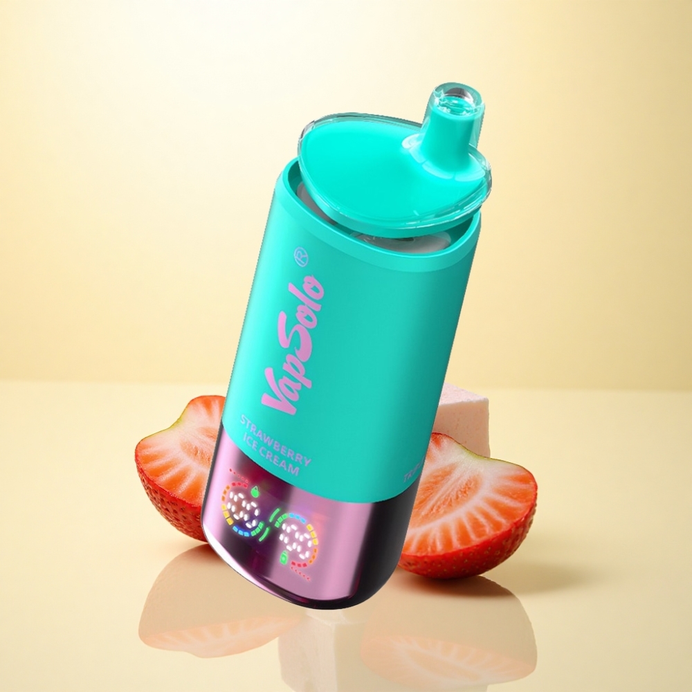 Vapsolo Triple 30000 Puffs Erdbeer-Eiscreme 40ml 20mg Nikotin Typ-C