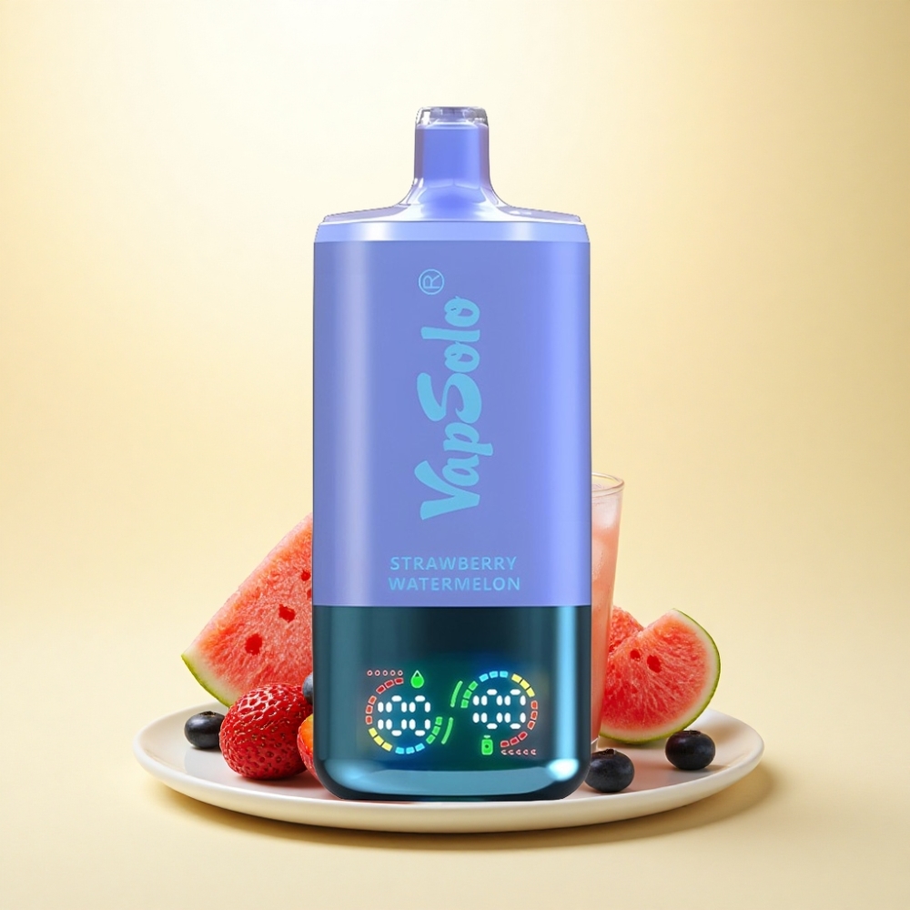 Vapsolo Triple 30000 Puffs Erdbeer-Wassermelone & Blaubeer-Eis mit 40ml E-Liquid und Type-C-Ladung