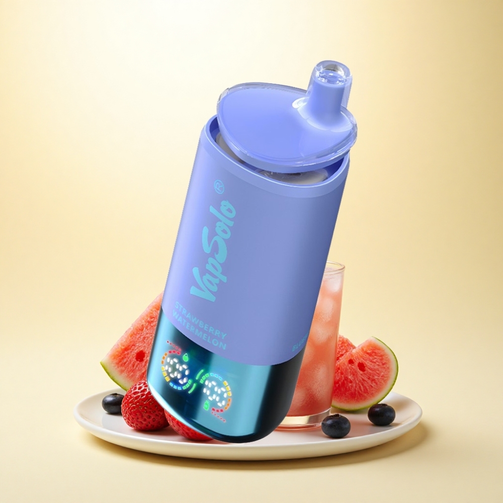 Vapsolo Triple 30000 Puffs Erdbeer-Wassermelone & Blaubeer-Eis mit 40ml E-Liquid und Type-C-Ladung