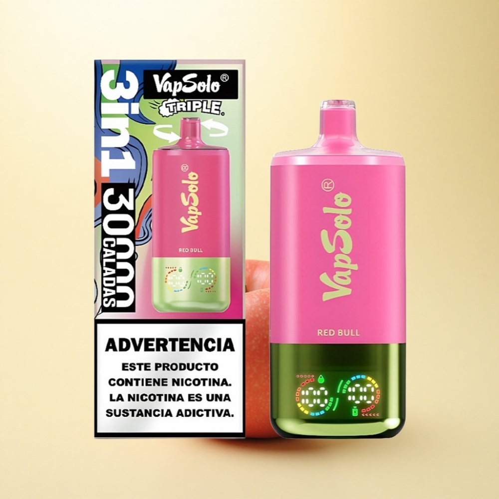 Vapsolo Triple 30000 Puffs Roter Stier Dreißigtausend-Zug mit 40ml E-Liquid und 20mg/ml Nikotin